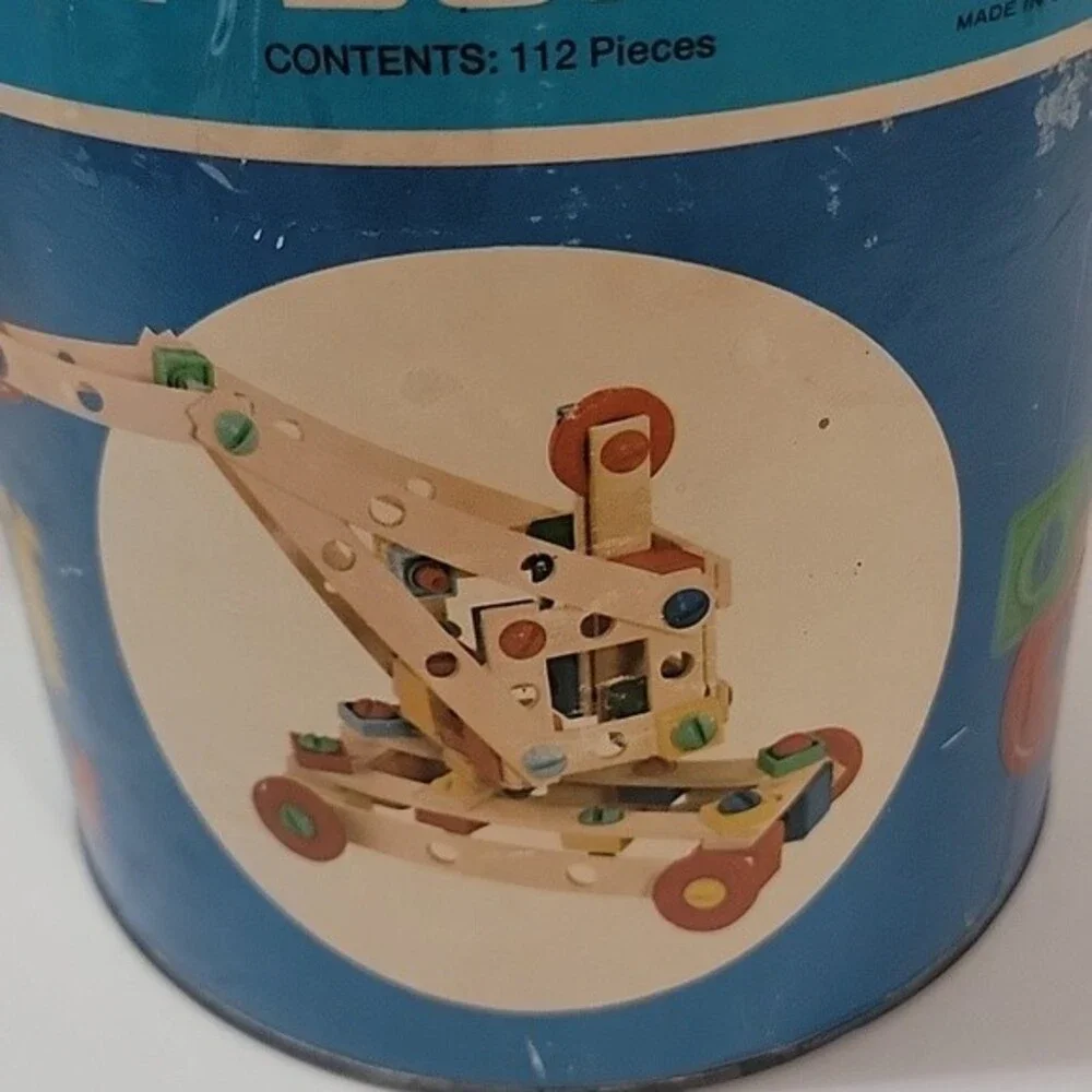 PLAYSKOOL Milton Bradley Vintage Wood Toy Builder Set